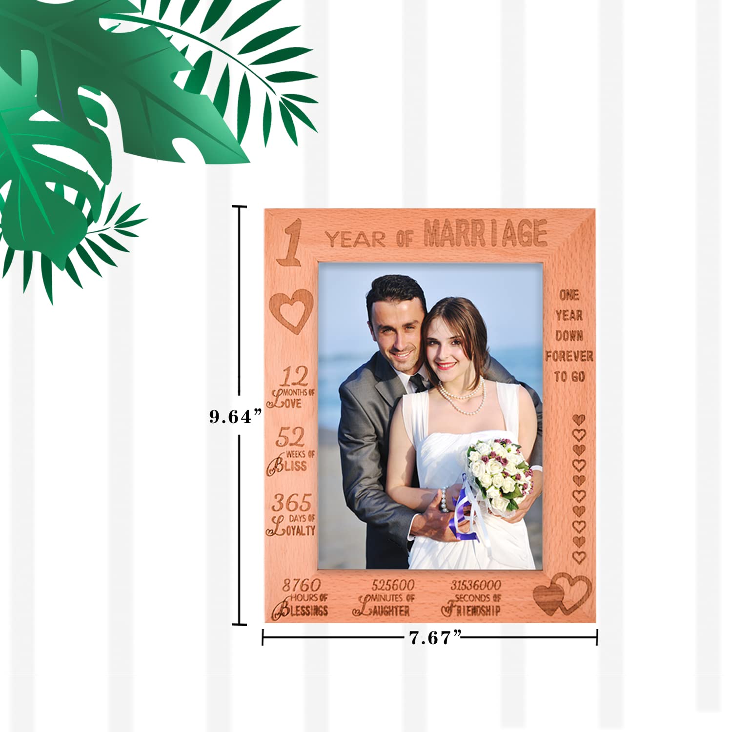LittleBlueDeer 1st Wedding Anniversary Gifts for Couples - Romantic 1 Year Marriage Keepsake for Him & Her - Perfect 1st Anniversary Present for Wife or Husband - Ideal for Date Nights & Special Celebrations