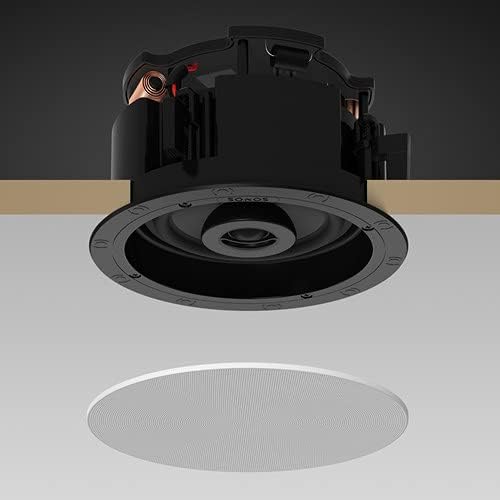 Sonance MAG8R 8-Inch 2-Way In-Ceiling Speakers (Pair) - White Paintable for Home Theater & Background Music System