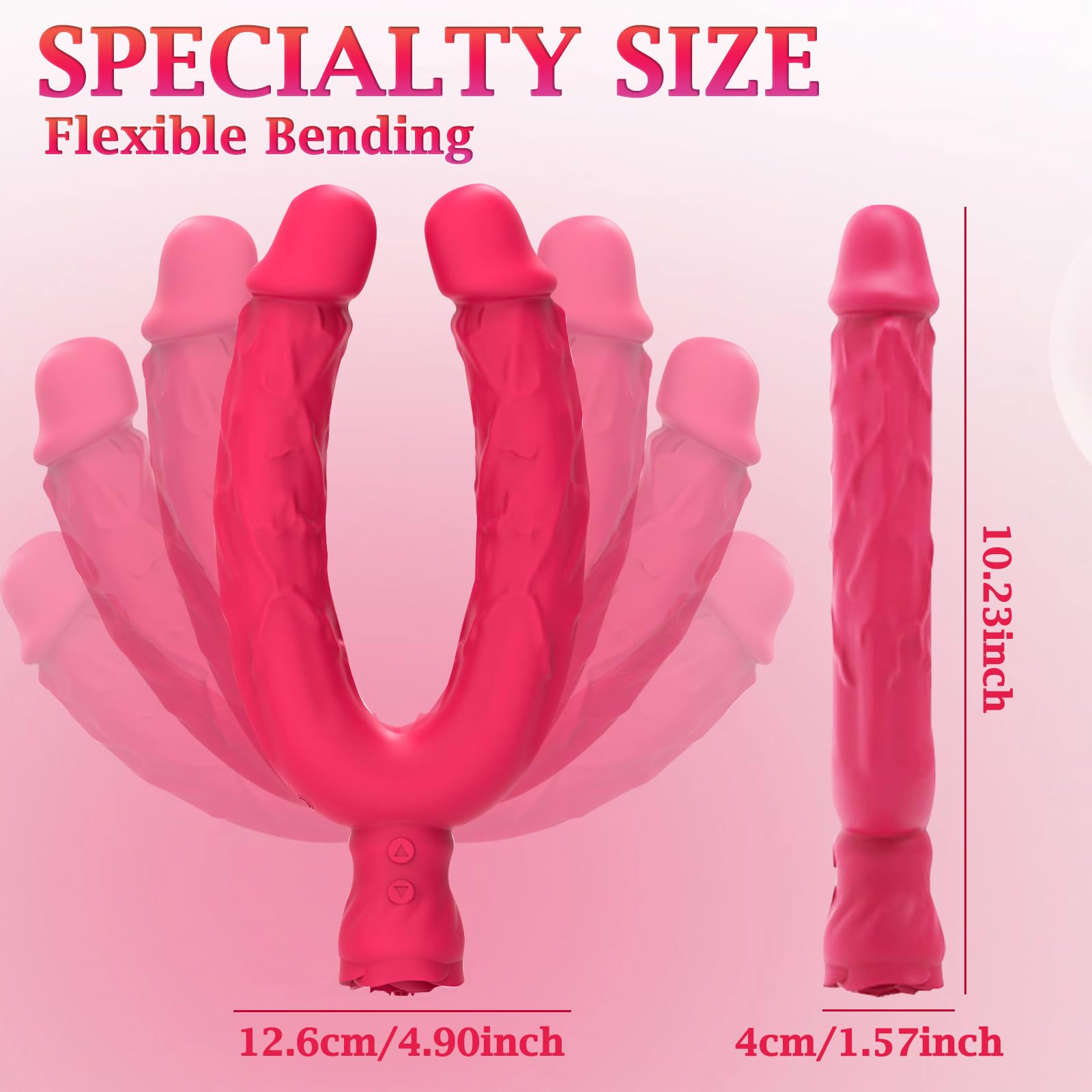 Dual Head Vibrating Dildo for Women - 10 Speed G-Spot & Anal Stimulator - Large Lesbian Sex Toy for Couples & Solo Play - Perfect for Couples Intimacy & Adult Playtime