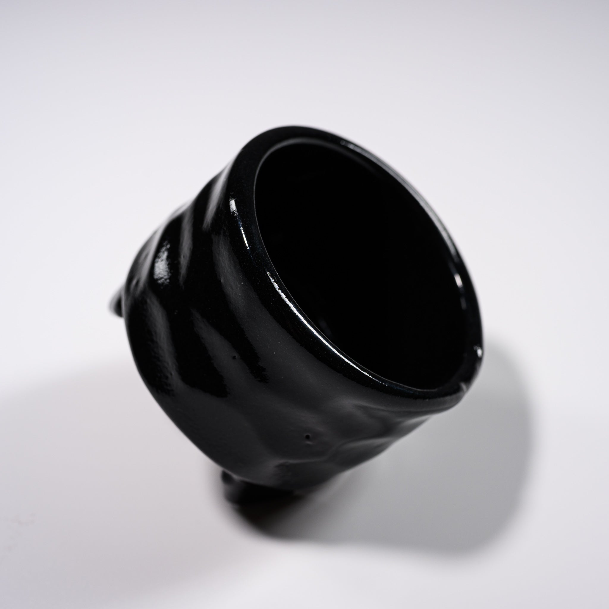 Premium Kyo Kiyomizu Ware Black Glaze Incense Burner - Traditional Japanese Ceramic Aroma Diffuser for Meditation, Yoga, and Home Decor