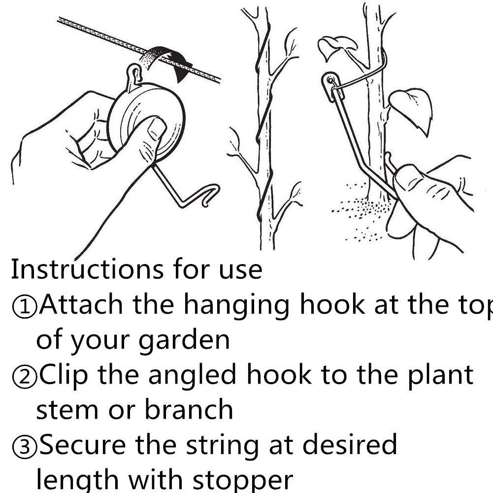 Adjustable Plant Yoyo Grow Hanger with Stopper - 10 Pack Indoor Plant Support for Hanging Baskets, Vines & Climbing Plants | Perfect for Home, Office & Garden Decor