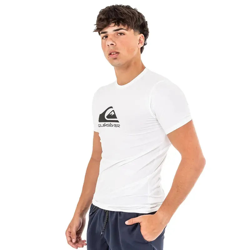 Quiksilver Men's Solid Streak Blanco Board Shorts - Quick-Dry Swim Trunks with 4-Way Stretch Lycra for Surfing, Swimming & Beach Activities