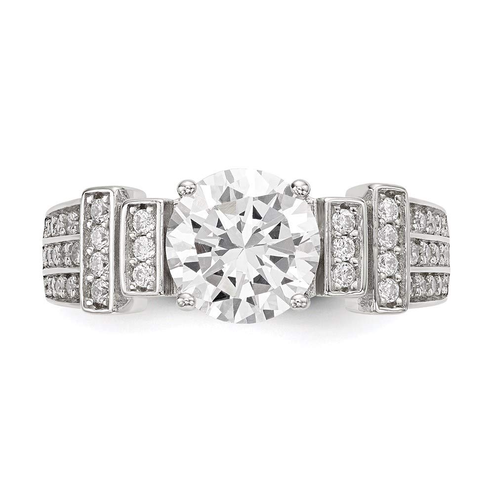 925 Sterling Silver Cubic Zirconia Tiered Pave Ring for Women | Elegant Stackable Wedding Band, Anniversary Gift for Her | Perfect for Bridal Shower, Engagement Party & Special Occasions