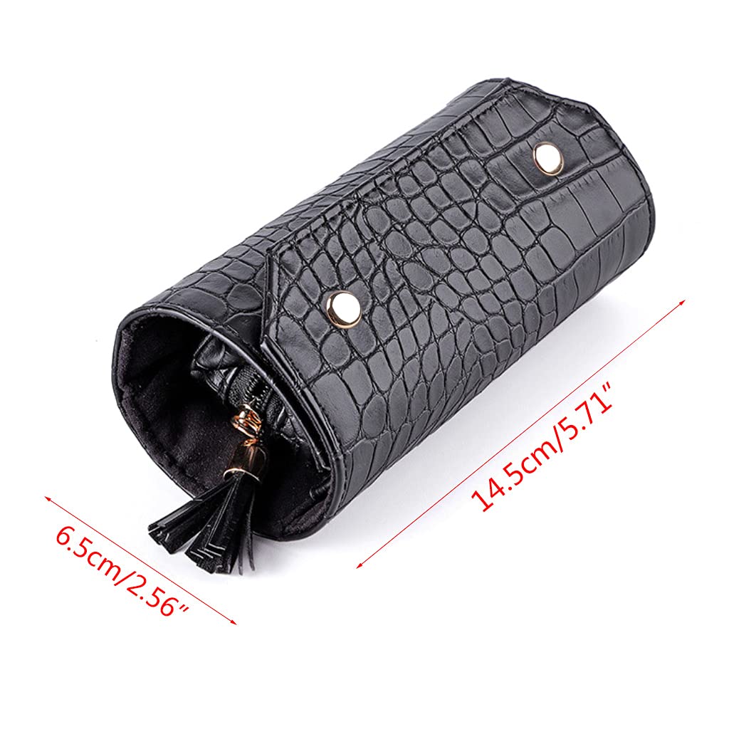 Portable Travel Jewelry Organizer Box - PU Leather Jewelry Storage Pouch for Rings, Earrings & Necklaces - Compact Jewelry Case for Women - Perfect for Travel, Home & Gift Giving