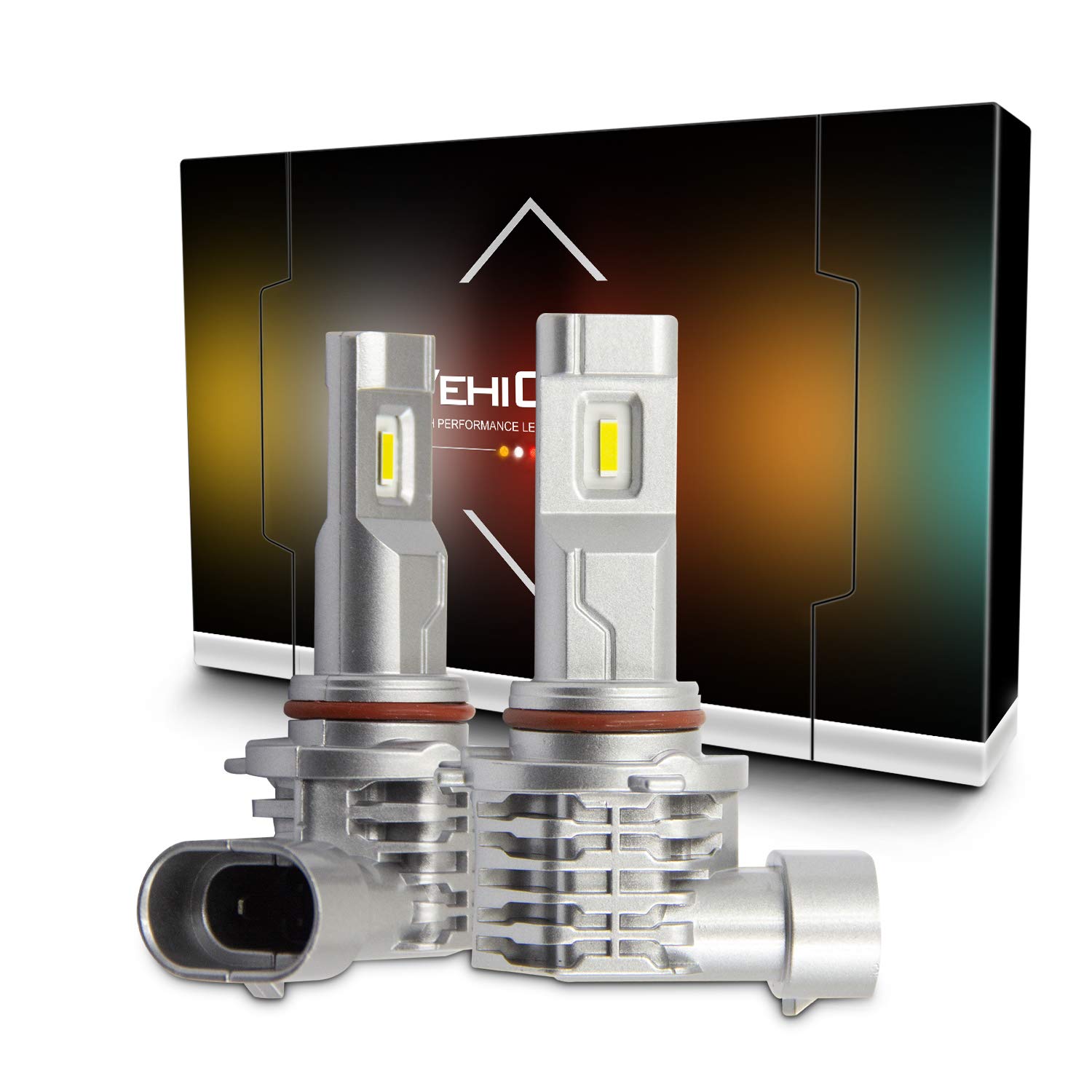 VehiCode 9005 HB3 LED Headlight Bulbs - 6000K White High/Low Beam Conversion Kit, 6600LM Mini Fanless Fog Lights & DRL Bulbs - Plug & Play Replacement (2 Pack) for Cars, Trucks, SUVs - Perfect for Night Driving, Off-Roading & Enhanced Visibility