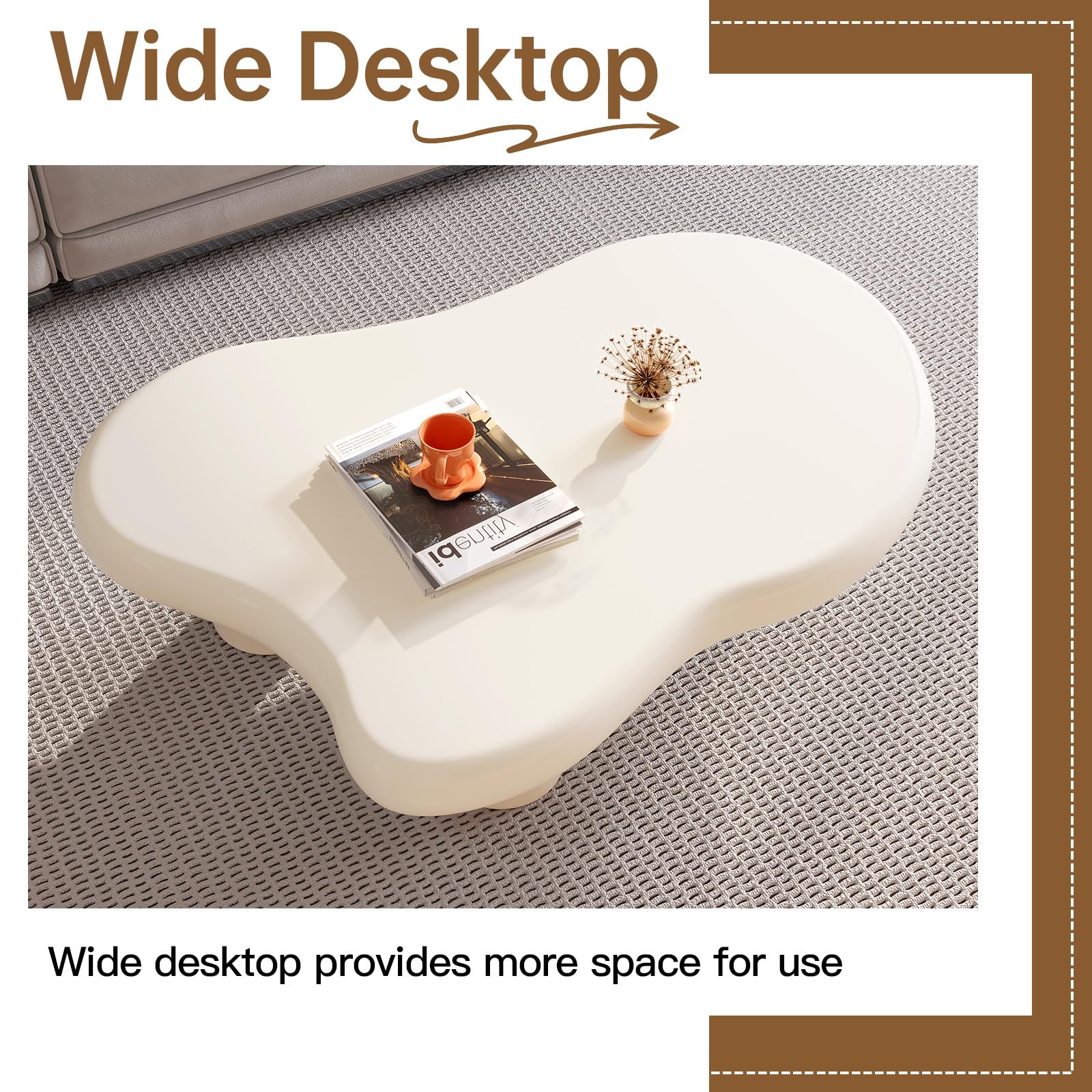 Modern 3-Leg Cloud Coffee Table - 41.02