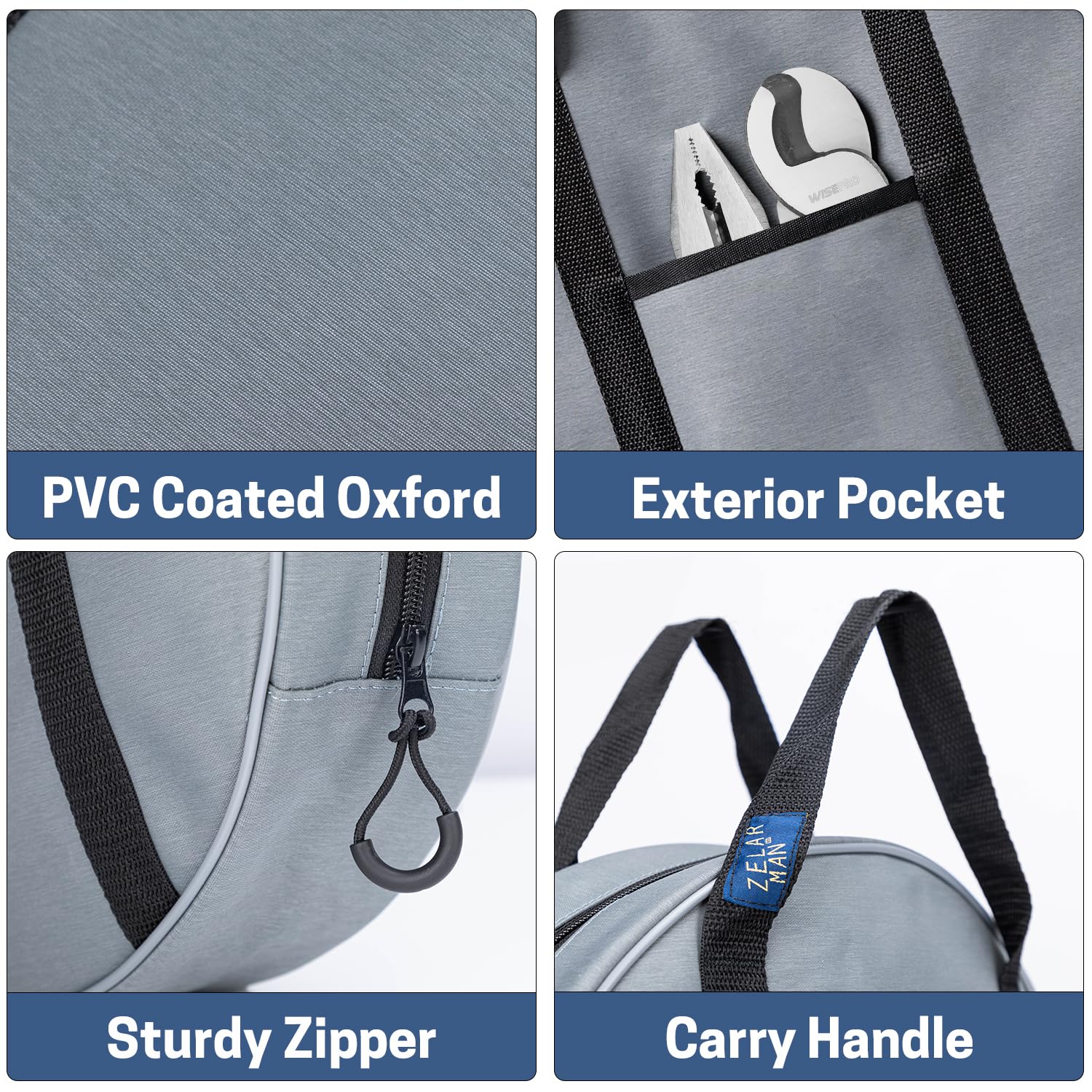 14 Inch Heavy Duty Jumper Cable Bag - Waterproof EV Charging Cable Organizer for Tesla, Nissan Leaf & Electric Cars - Compact Storage Case with Exterior Pocket - Perfect for Garage, Car Trunk & RV Organization - Essential for Road Trips, Camping & Emergency Preparedness - Great Gift for Tesla Owners & EV Enthusiasts - Ideal for Home Charging, Travel & Outdoor Adventures