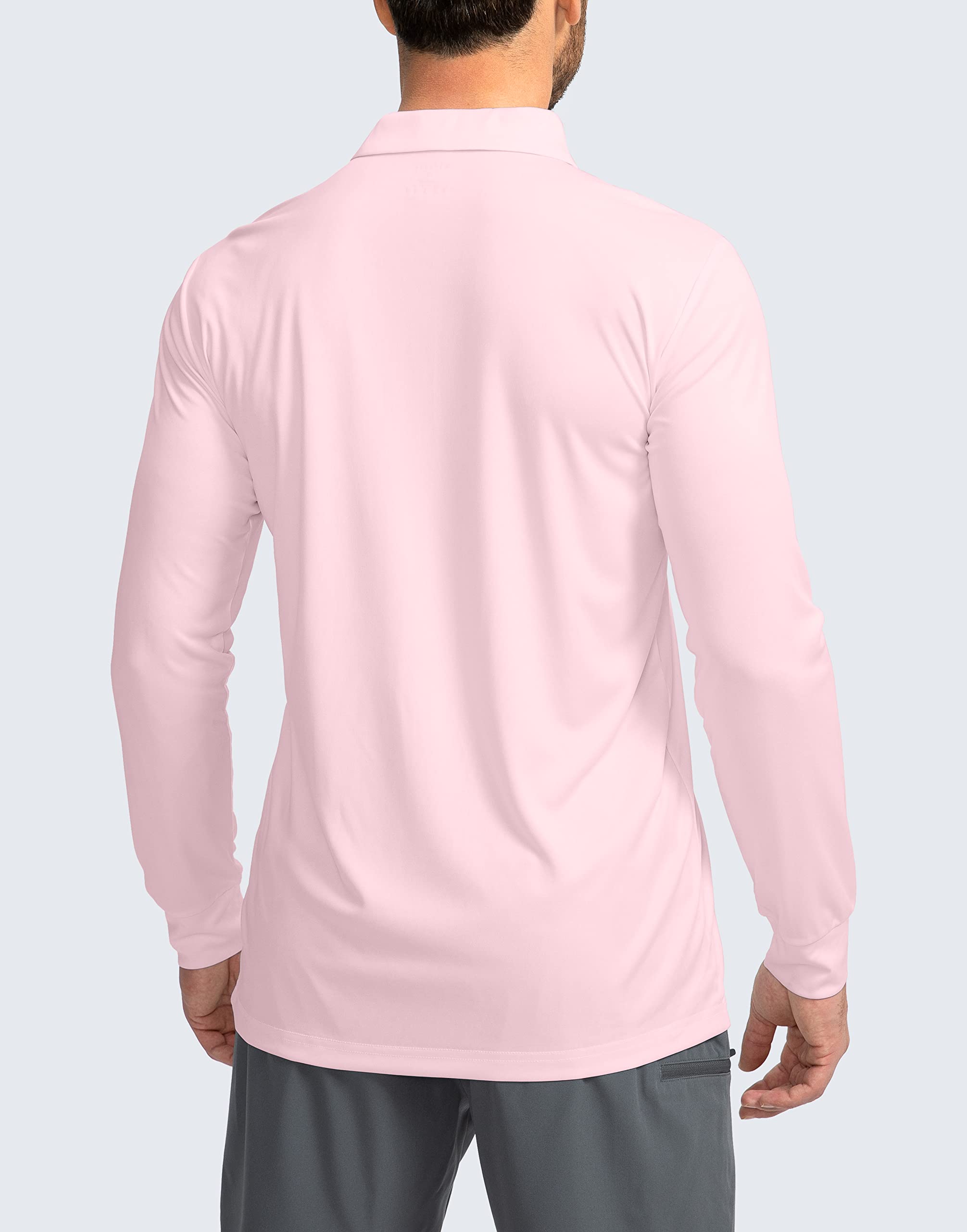 Men's Long Sleeve Polo Shirt - UPF 50+ Sun Protection, Lightweight & Breathable Golf Shirt for Work, Fishing & Outdoor Activities | Moisture-Wicking & UV Protection for Golf, Hiking & Summer Wear