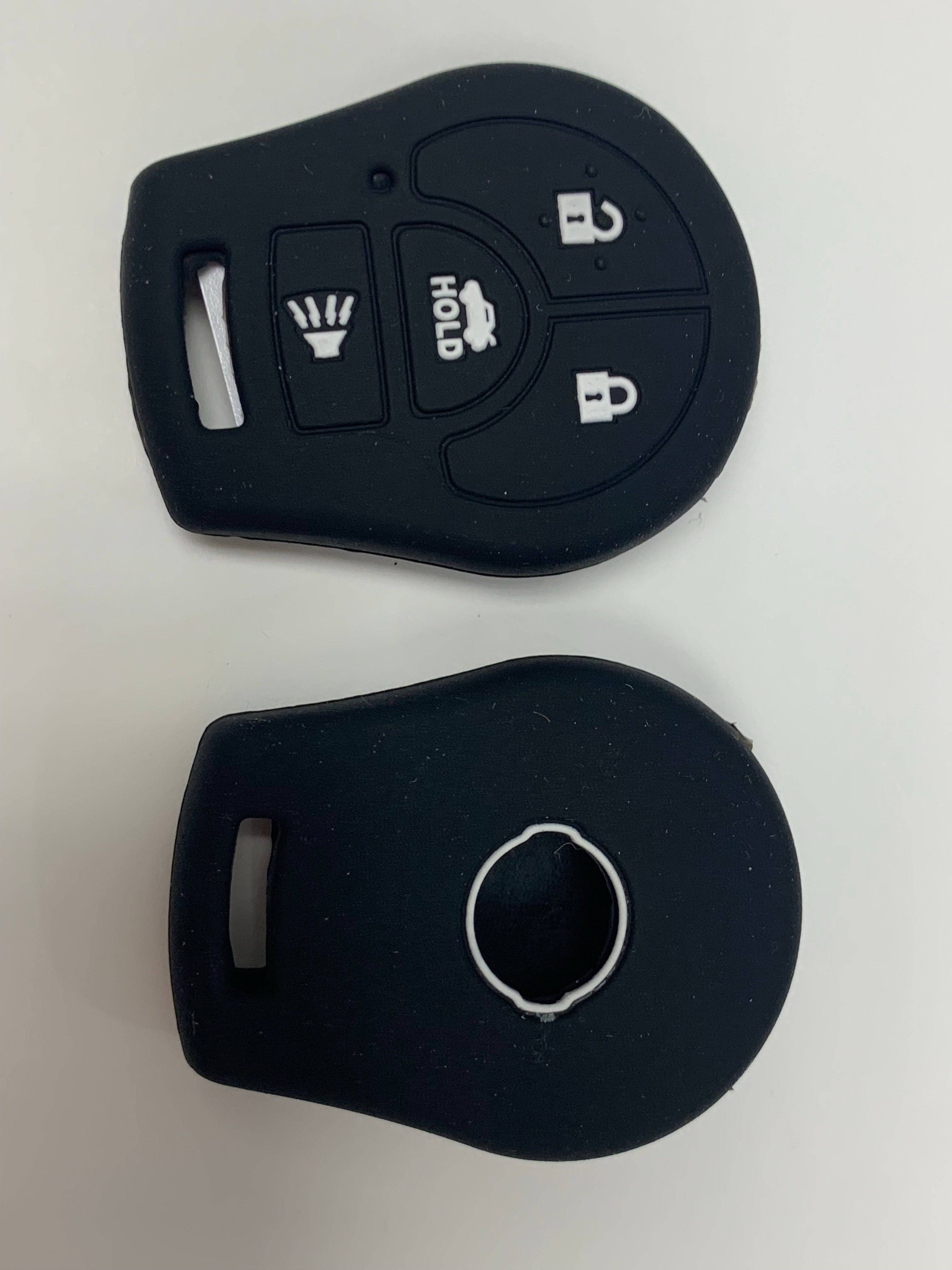 Nissan Remote Key Case Holder - 4 Button Silicone Rubber Cover Key Protector for Nissan Qashqai, Micra, Juke | Durable & Protective Key Fob Cover for Everyday Use