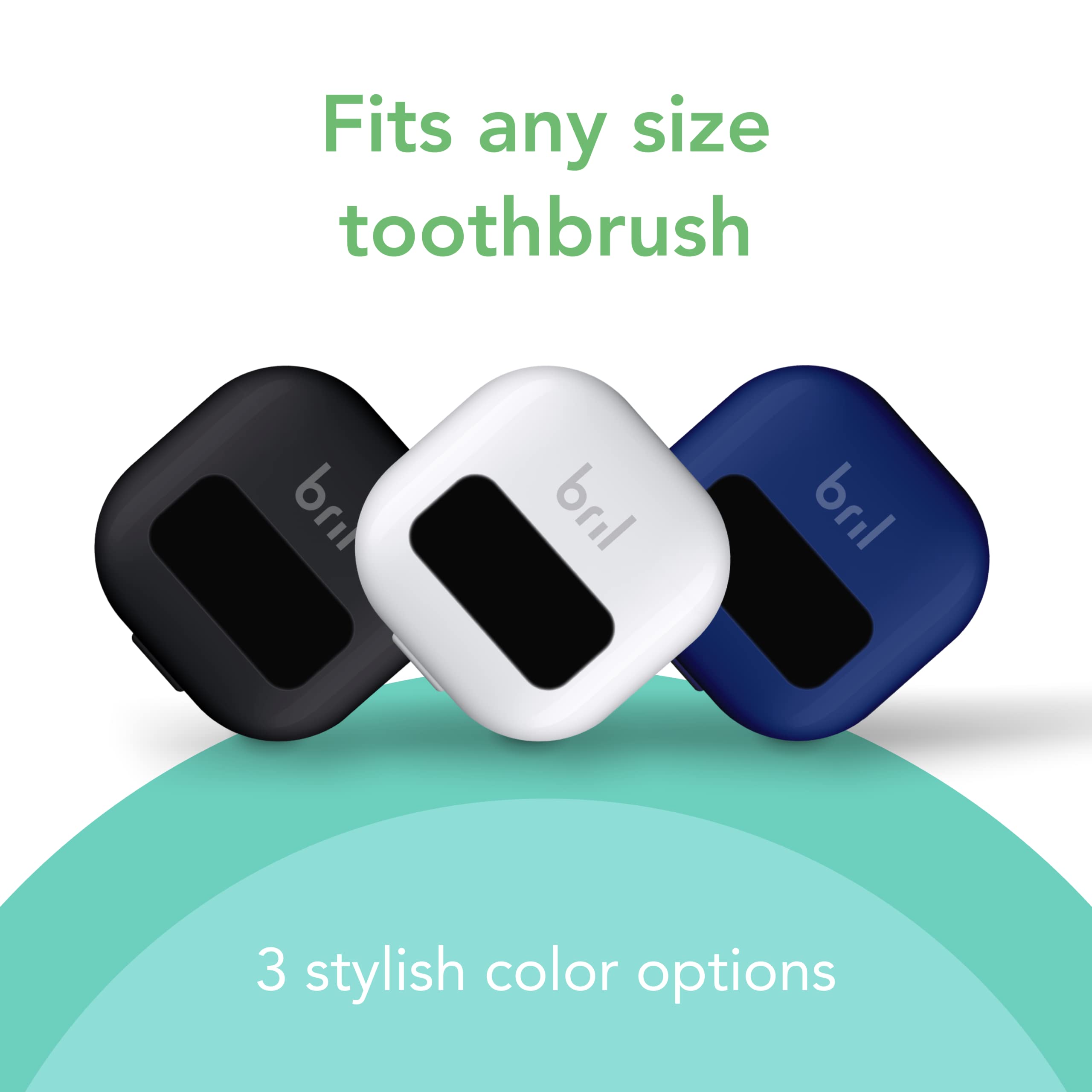 Bril UV-C Toothbrush Sanitizer - Portable Travel Toothbrush Cleaner with Magnetic Holder & Rechargeable Case for All Toothbrush Sizes (Navy Blue) | Perfect for Travel, Home & Office Use