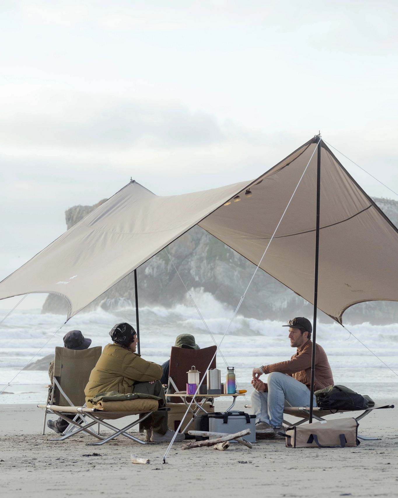 Land Nest Tarp Set - Waterproof Camping Shelter with Guy Lines & Stakes - Perfect for Backpacking, Hiking, and Outdoor Adventures