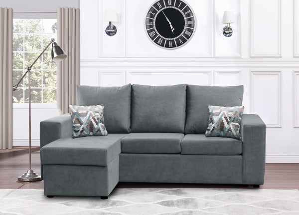 Canadian Made Reversible Chaise Sectional Sofa - 17 Color Options for Living Room, Family Room & Home Theater Comfort
