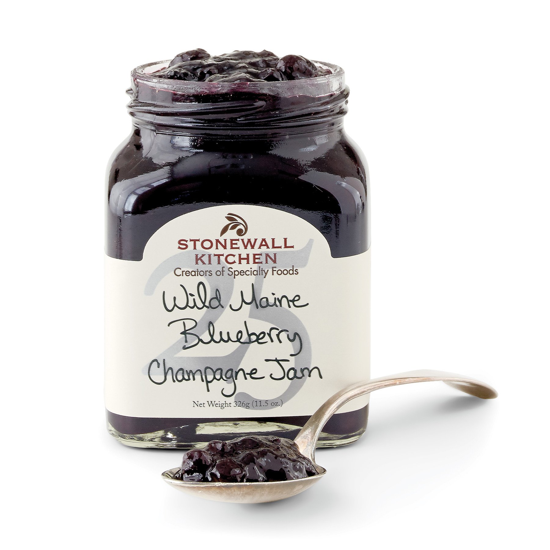 Stonewall Kitchen Wild Maine Blueberry Champagne Jam - 11.5 oz Gourmet Fruit Spread, Perfect for Breakfast Toast, Dessert Topping & Gift Giving