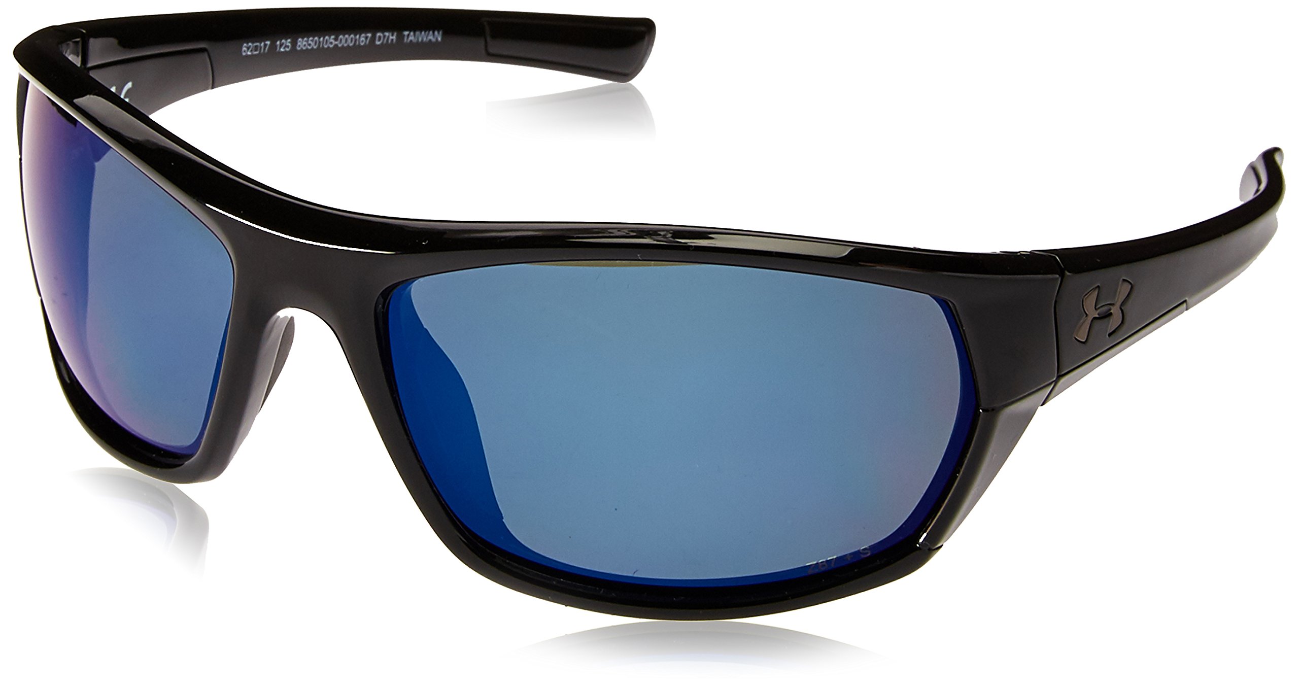 Under Armour Powerbrake Wrap Sunglasses for Men & Women - UV Protection, Anti-Glare Rectangular Sports Sunglasses for Running, Cycling & Outdoor Activities