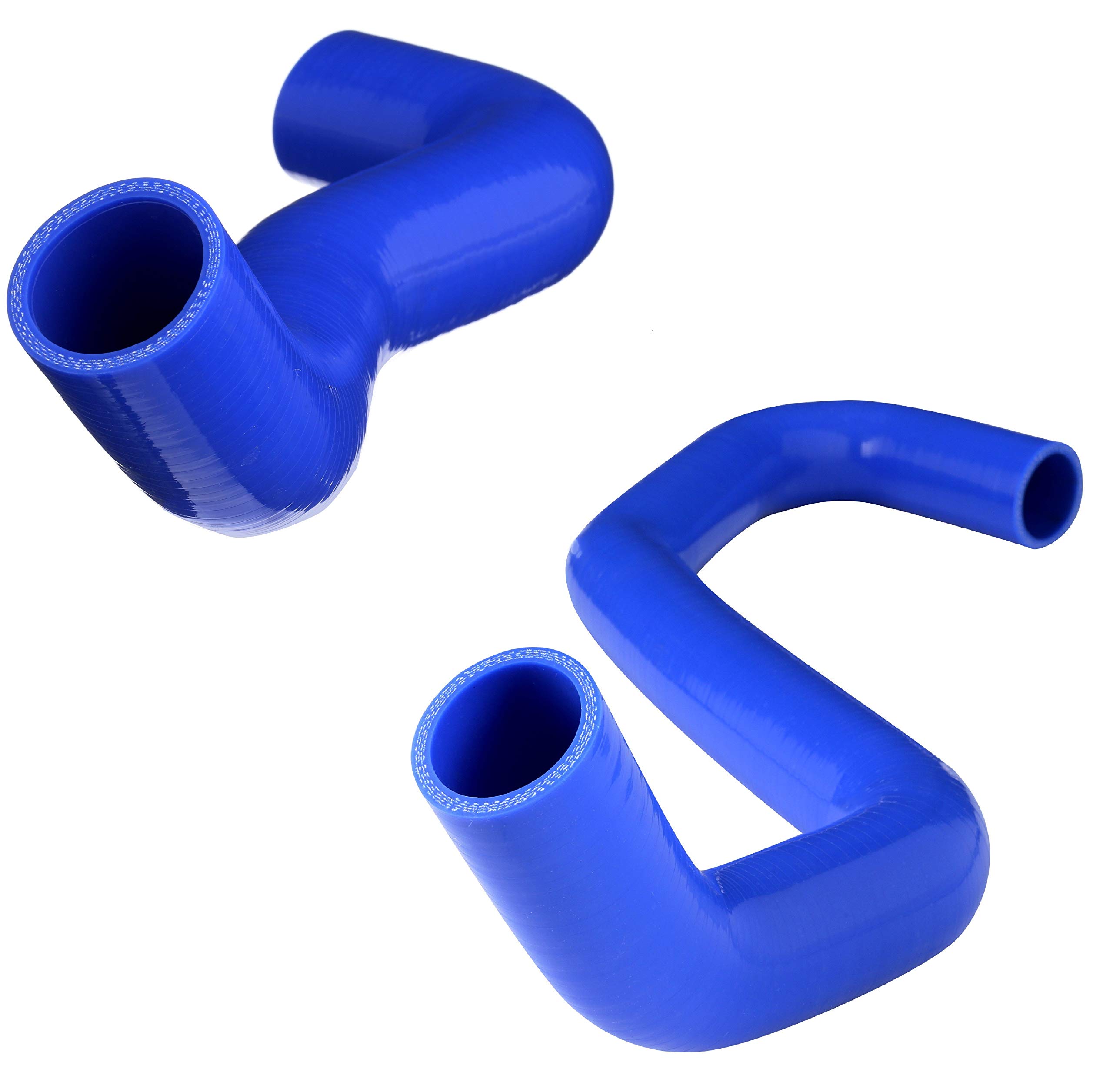 Heavy Duty Silicone Coolant Hose Upper and Lower Radiator Kit for 2001-2003 Ford 7.3 Powerstroke F-250 F-350 Excursion - High Pressure & Heat Resistant with Embedded Fibers (Blue) - Perfect for Engine Cooling System Upgrades & Off-Road Performance