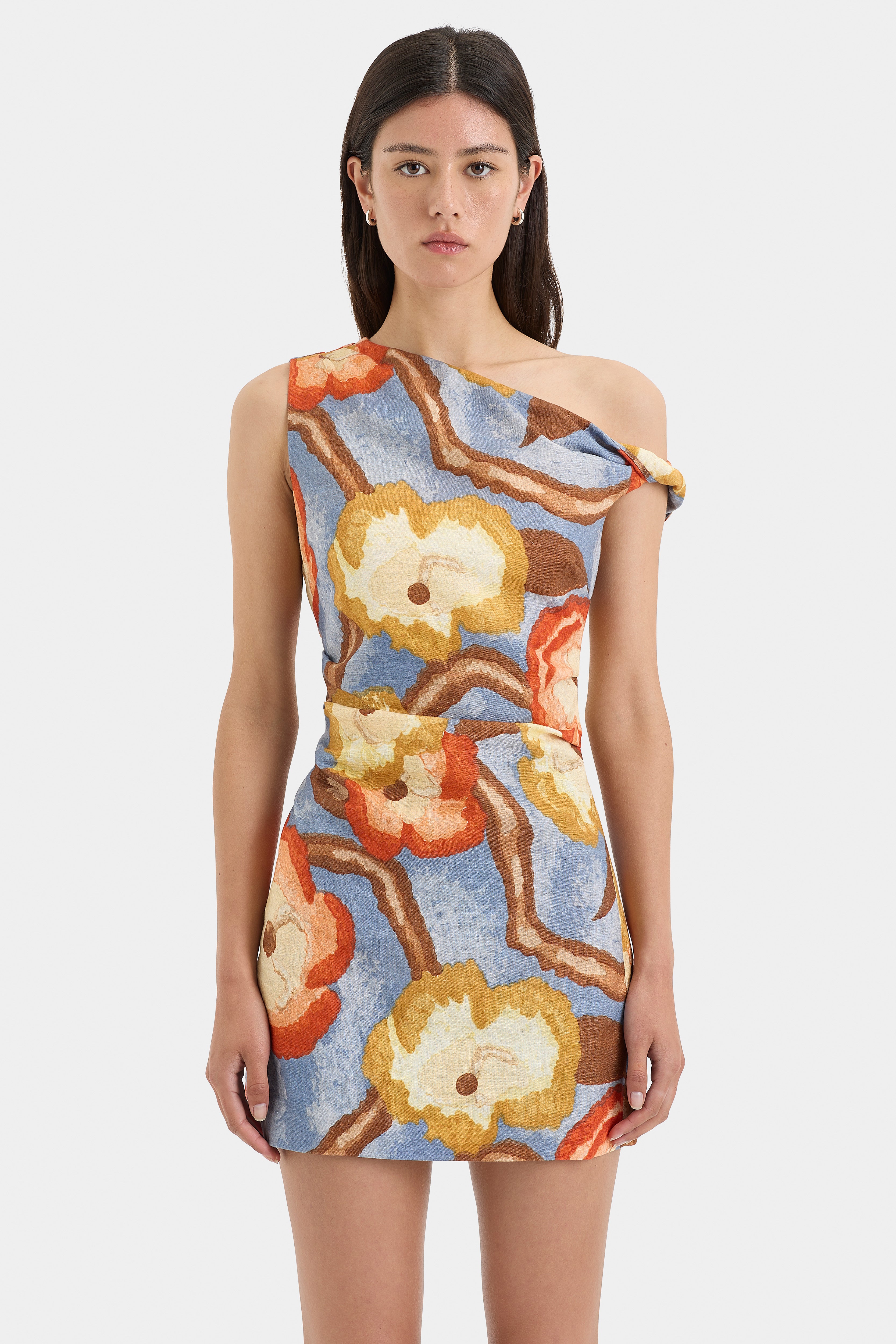 Avery Twist Mini Dress - Flowy Summer Dress for Women, Casual & Party Wear, Perfect for Beach, Vacation & Date Night