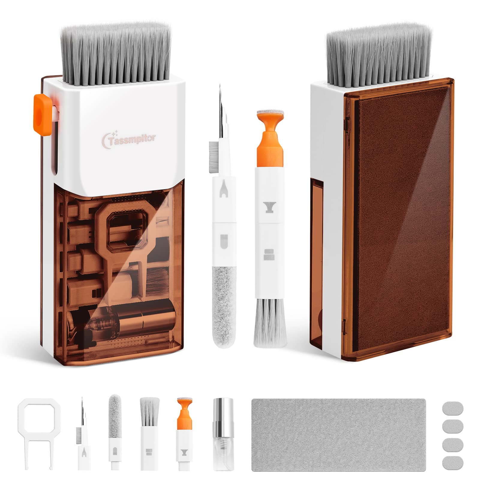 Premium Laptop Screen & Keyboard Cleaner Kit - All-in-1 Electronics Cleaning Tool for MacBook, iPad, iPhone, Smartphones, Tablets, PC Monitors & TV Screens - Includes Microfiber Cloth, Brush & Lens Cleaning Pen - Perfect for Home, Office & Travel Use