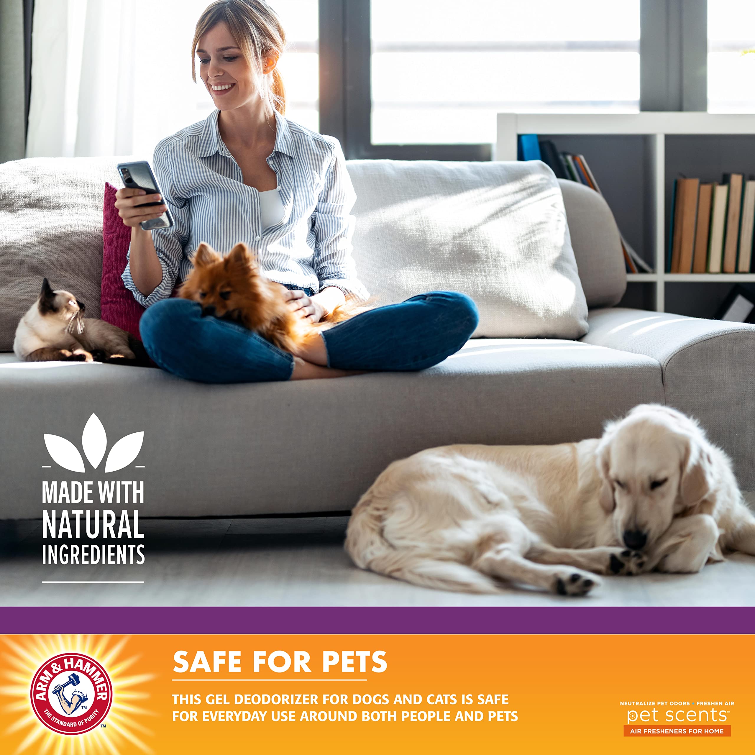 Arm & Hammer Pet Odor Eliminator Plug-In Refills - Lavender Scented Oil for Homes with Dogs & Cats | 0.67 Fl Oz x 60 Pack (30 Pairs) | Freshens Living Rooms, Bedrooms & Pet Areas | Long-Lasting Air Freshener for Pet Owners