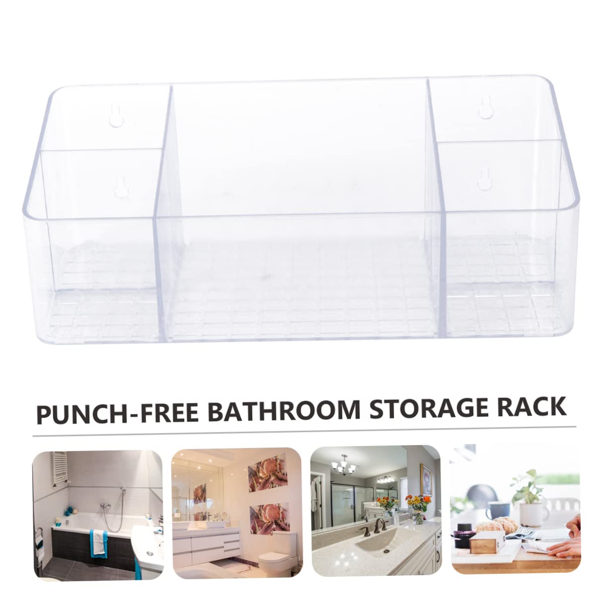 Cabilock 1-Piece Hanging Bathroom Storage Organizer - Transparent Makeup Brush Holder, Cosmetic Case & Shampoo Tray for Vanity, Desk Drawer - Perfect for Small Space Organization & Travel Beauty Essentials