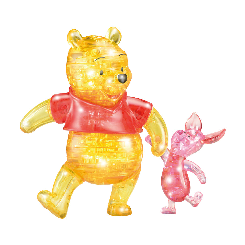 Disney Winnie the Pooh and Piglet 3D Crystal Puzzle - 57 Piece Brain Teaser for Adults & Kids | Fun Family Game Night Activity | Collectible Disney Gift for Fans