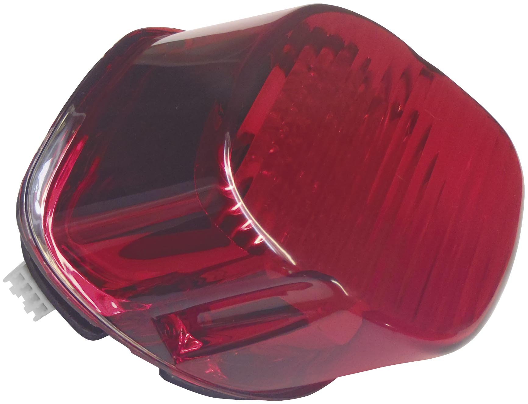 Red Laydown Tail Light Lens - High Visibility LED Motorcycle Accessory for Night Riding Safety