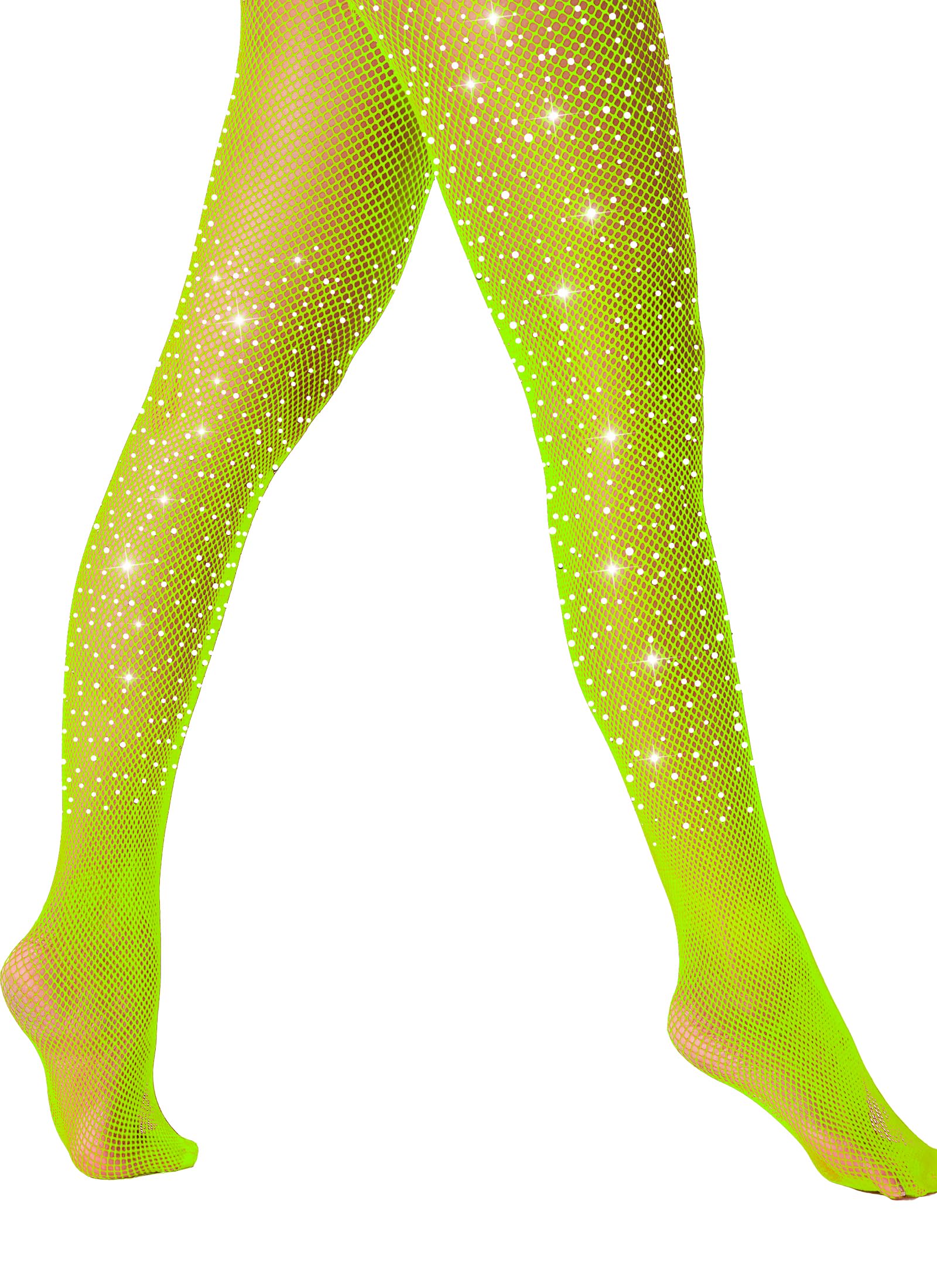Sparkly Rhinestone Fishnet Stockings for Women - High Waist Sexy Jeweled Tights, Perfect for Parties, Halloween, Cosplay & Nightclub Outfits