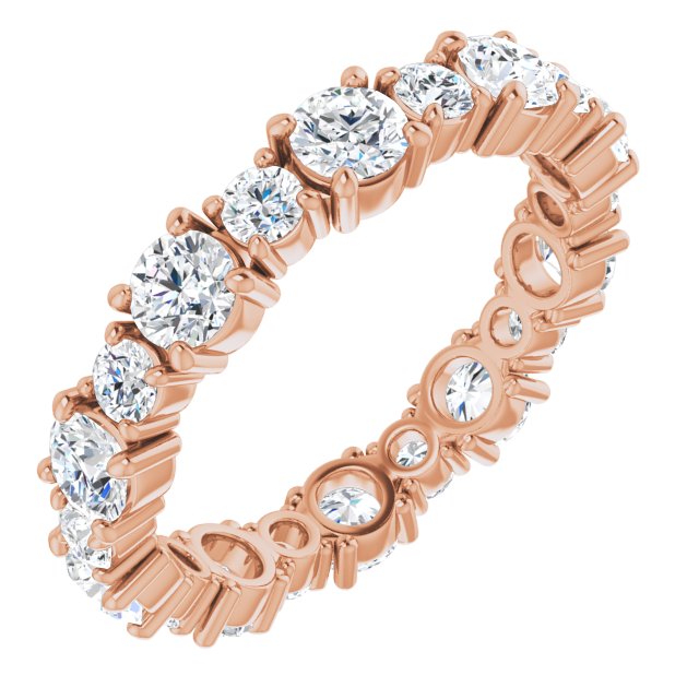 2.30 Carat Round Diamond Eternity Band for Women - 14K White Gold Wedding Ring, Anniversary Gift & Bridal Jewelry - Perfect for Engagement, Proposal & Special Occasions