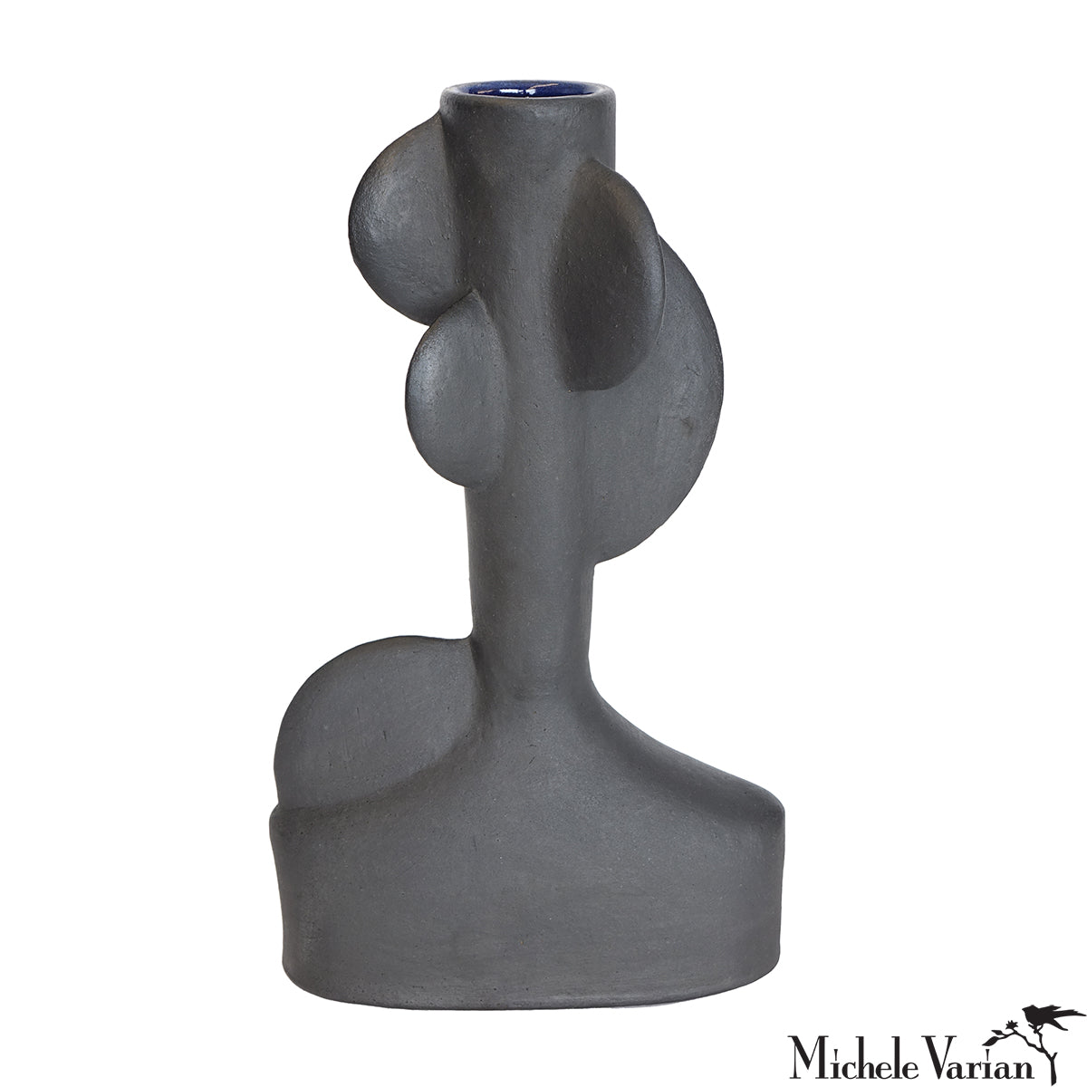 Black Moon Vase - Modern Ceramic Home Decor for Living Room, Bedroom, or Office - Perfect for Flowers, Plants, and Stylish Interior Design