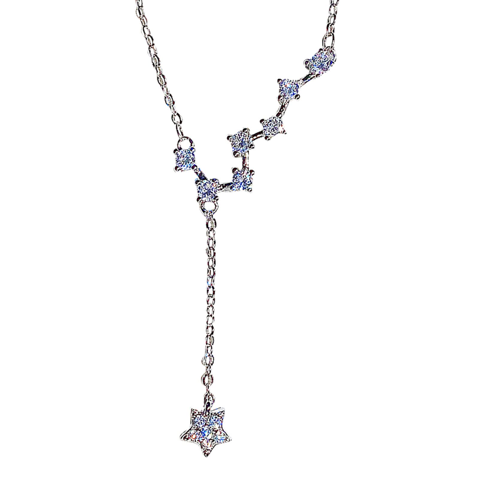 Luxury Tassel Clavicle Necklace for Women - Star Big Wild Chain with Dippers Design, Lightweight Pendant Necklaces for Teen Girls (One Size) | Perfect for Parties, Date Nights & Gifts