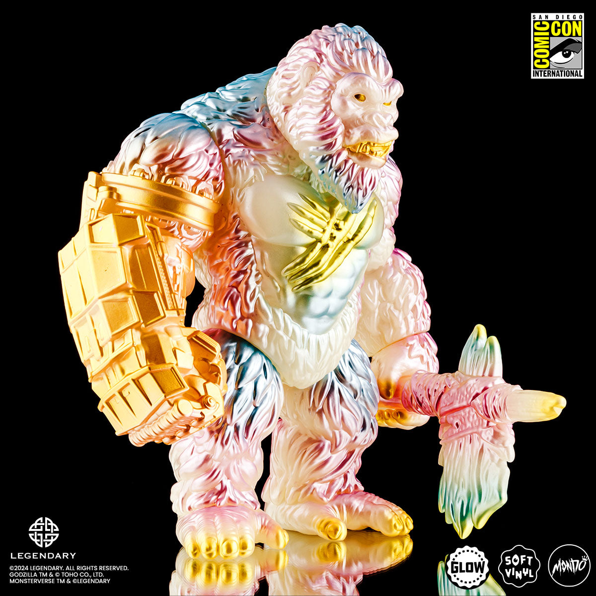 Godzilla vs Kong: The New Empire Kong Soft Vinyl Collectible Figure - Cherry Blossom Glow in The Dark Edition - Perfect for Movie Fans, Anime Collectors & Home Decor Display