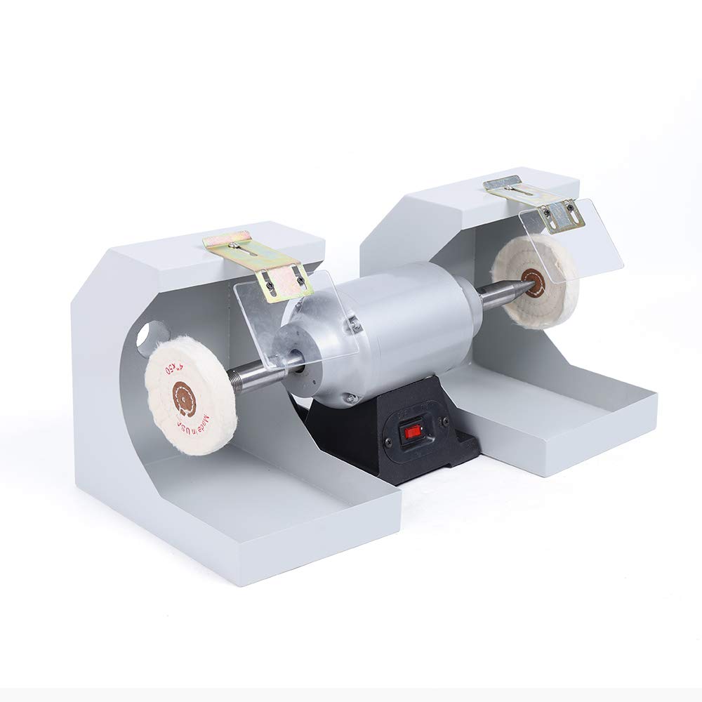 DNYSYSJ Jewelry Polishing Machine - 110V Bench Buffer Polisher for Gem, Metal, Woodworking & Dental Lab | Upgraded USA Stock | Perfect for Jewelry Making, Metal Finishing & Wood Carving