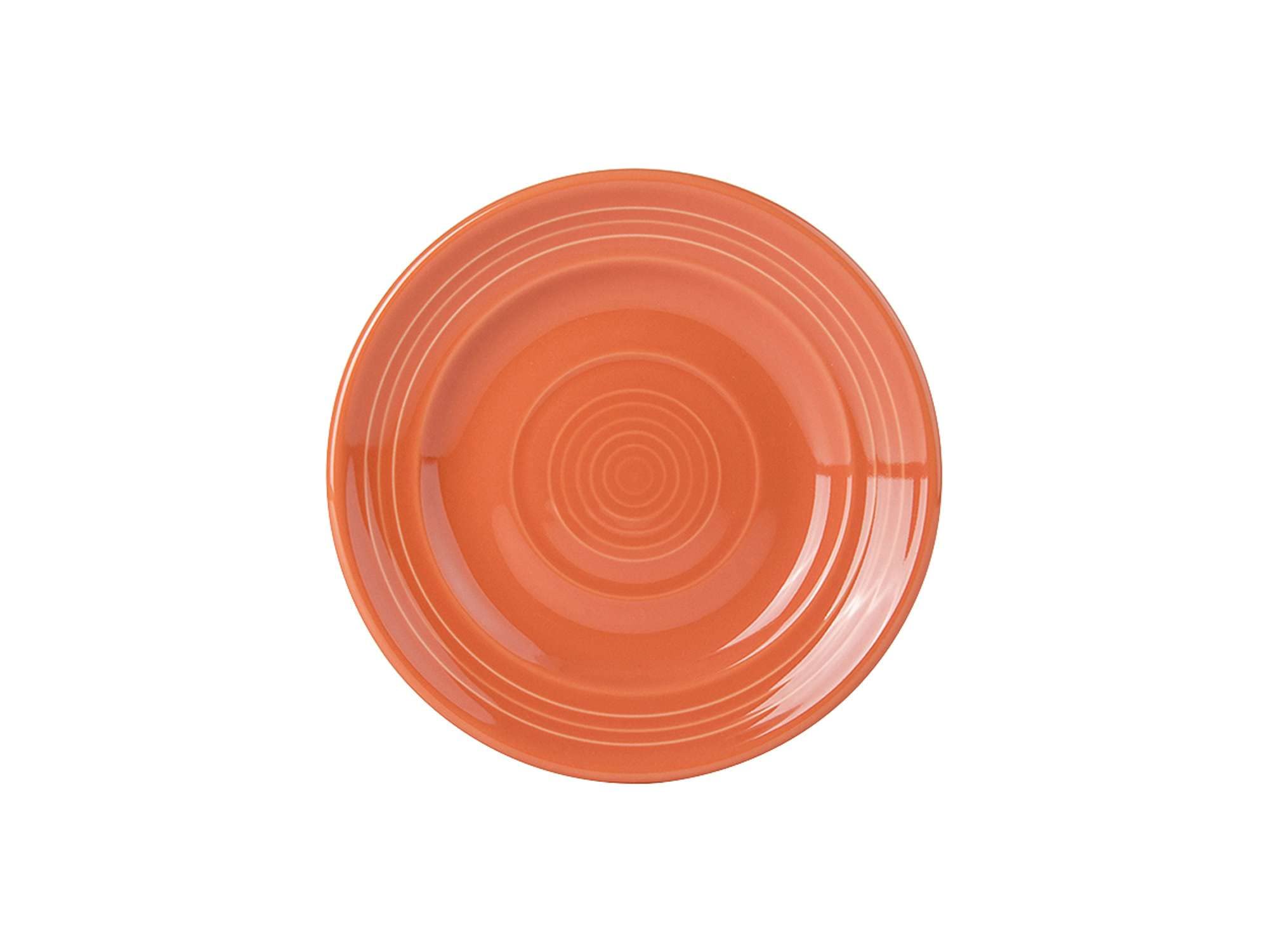 Tuxton Concentrix Papaya Solid Color 6.25-Inch Dinner Plates, Set of 24 - Orange | Scratch & Chip Resistant | Lead & Cadmium Free | Microwave, Dishwasher & Oven Safe | Perfect for Restaurants, Catering & Home Dining