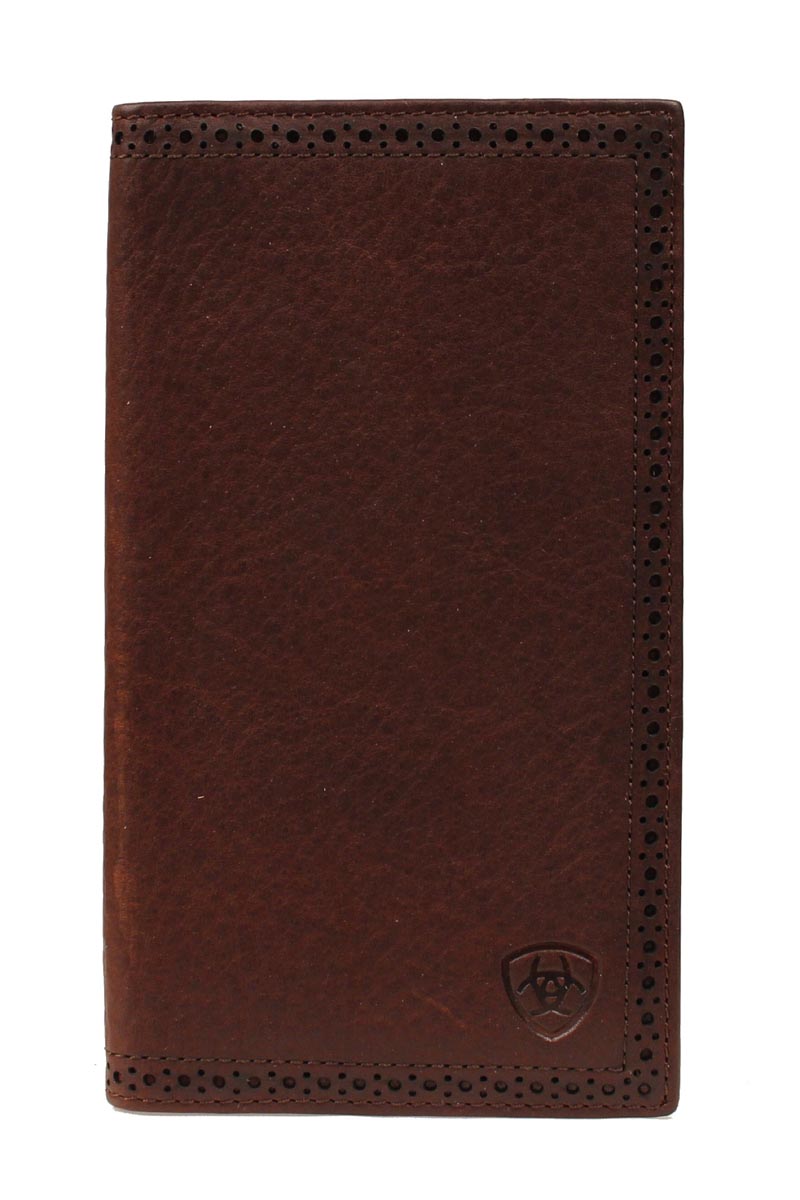 Ariat Rodeo Premium Genuine Leather Wallet for Men - Western Cowboy Bifold Wallet with RFID Protection | Perfect for Rodeo, Ranch Work & Everyday Carry