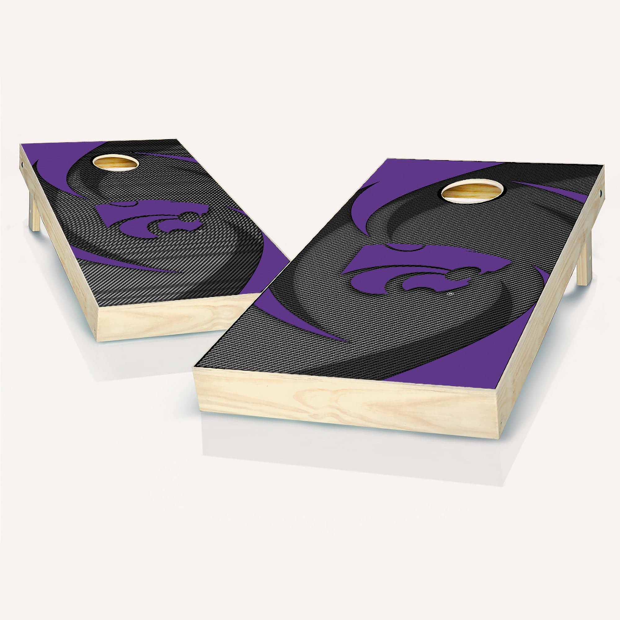Kansas State Wildcats Cornhole Game Set - 2 Premium Wooden Boards & 8 Custom Team Logo Bags | Tailgating, Backyard Parties, College Game Day Outdoor Fun