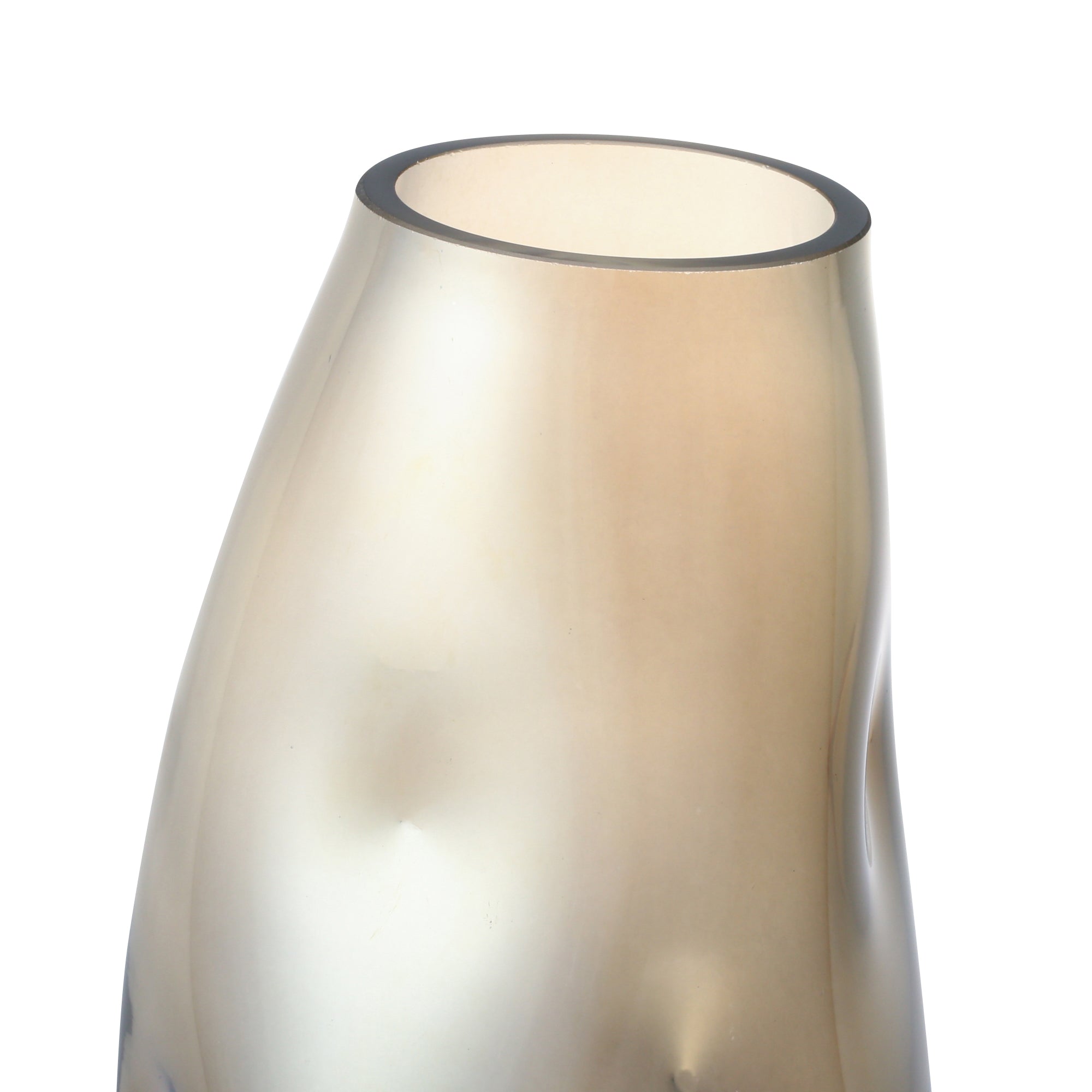 Handmade Irregular Glass Vase - Small Unique Decorative Vase for Home, Office, Wedding Centerpiece, Floral Arrangement & Modern Interior Decor
