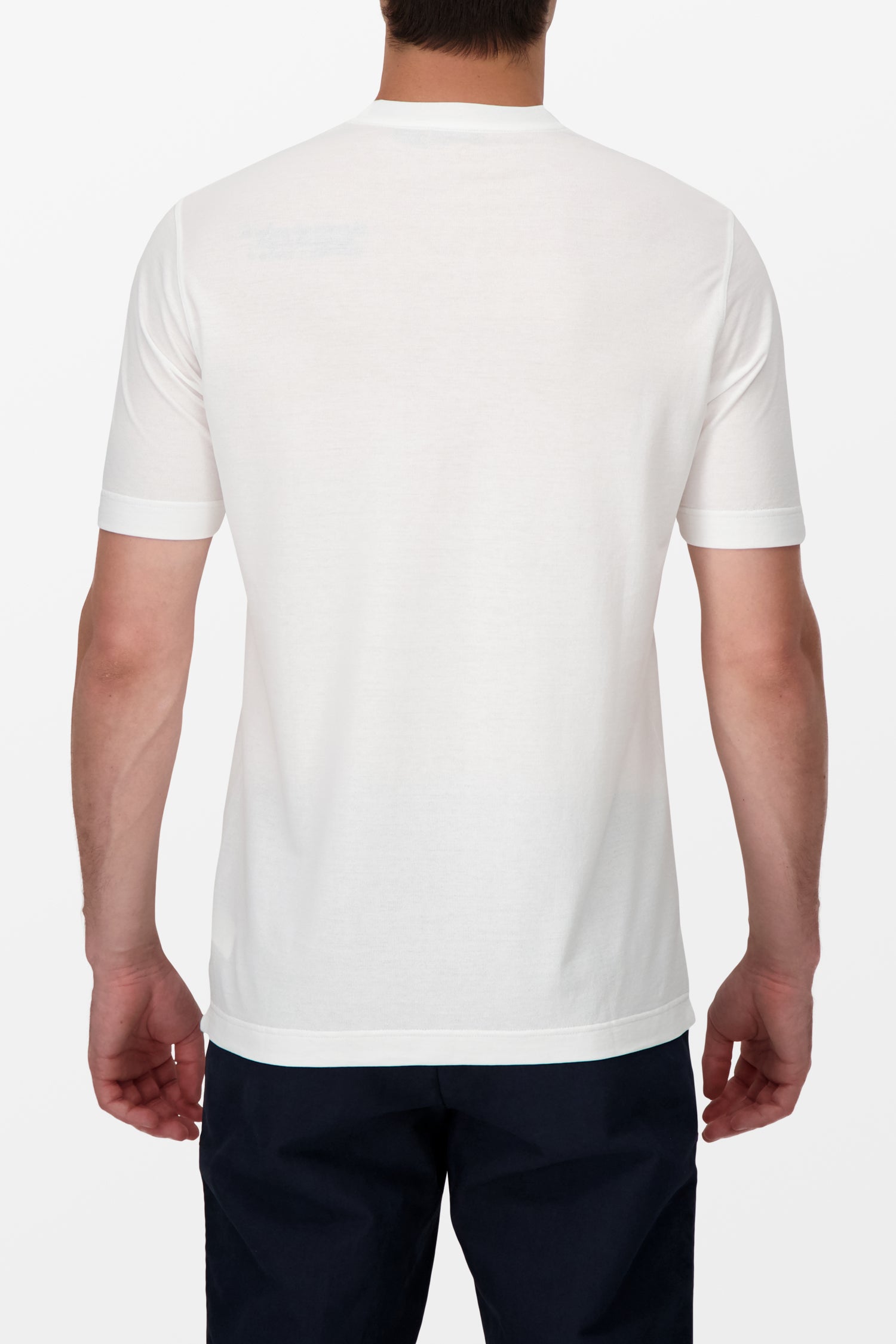 Premium Zanone White T-Shirt for Men - Soft Cotton Crew Neck Tee - Casual & Comfortable Everyday Wear for Work, Gym, and Outings