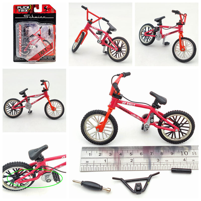 Premium FLICK TRIX Miniature BMX Finger Bike - Diecast Metal DeathTrap Bicycle Toy for Kids & Adults - Perfect for Office Desk, Stress Relief & Collectible Gift