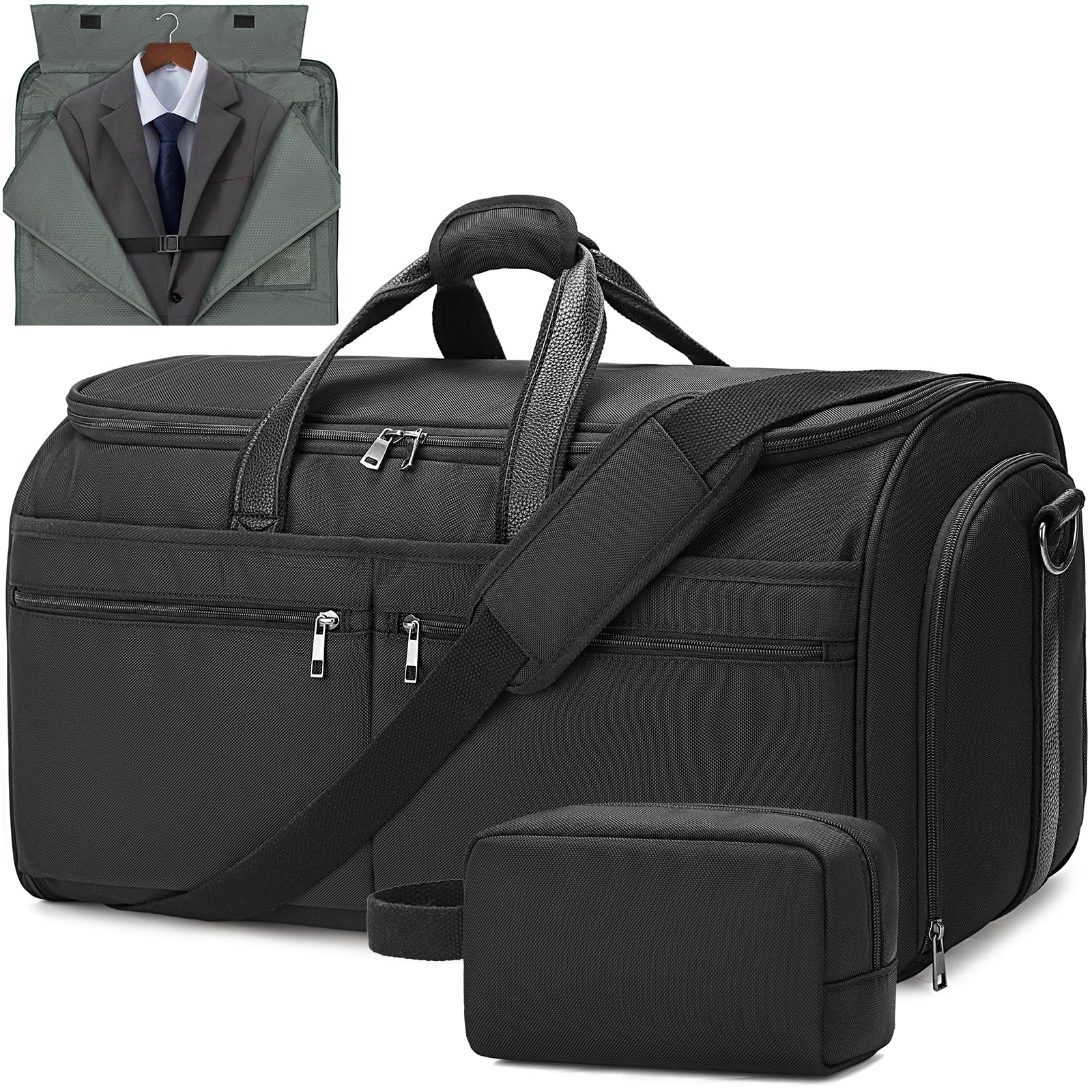 Convertible Garment Duffle Bag with Detachable Suit Bag - Travel & Business Carry-On Luggage for Men | Perfect for Air Travel, Business Trips & Weekend Getaways