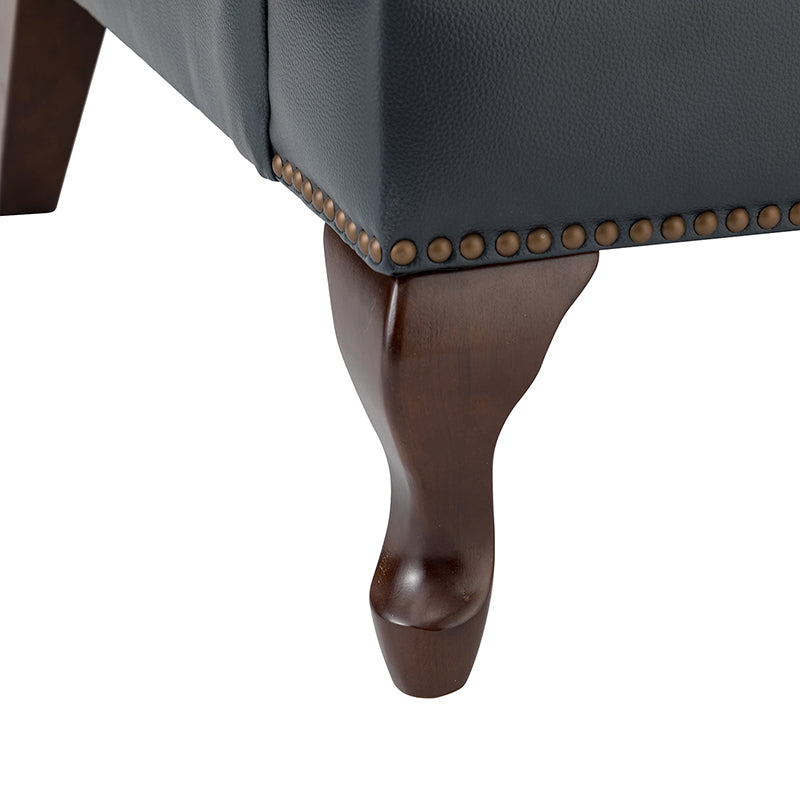 Premium Wilhelm Genuine Leather Armchair - Handcrafted Brown Leather Lounge Chair with Solid Wood Frame - Perfect for Living Room, Office & Study Spaces