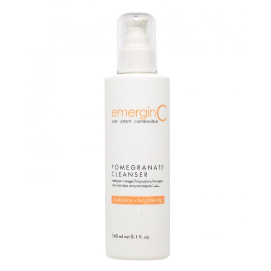 EmerginC Pomegranate Cleanser - Gentle Face Wash for All Skin Types, Antioxidant-Rich Formula for Brightening & Hydration | Perfect for Daily Skincare Routine & Anti-Aging Regimen
