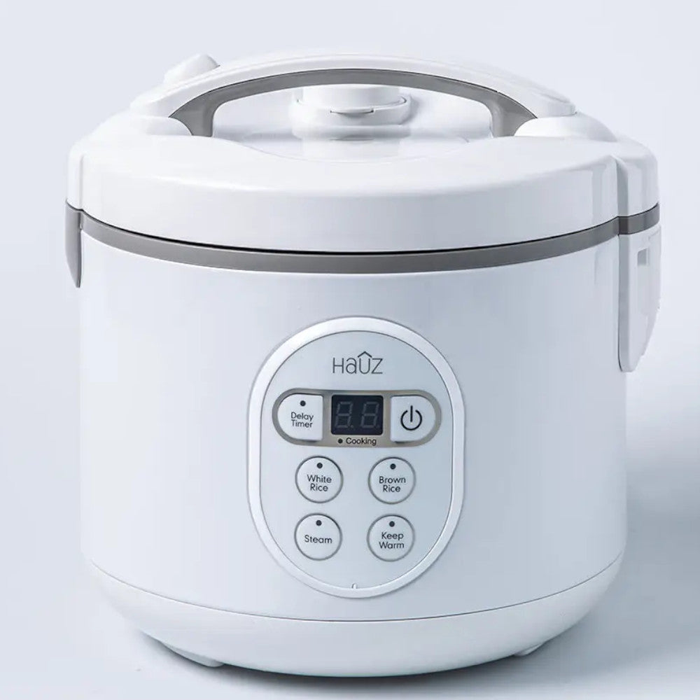 HAUZ ARZD260 6-Cup Digital Rice Cooker & Food Steamer with Stainless Steel Inner Pot - Perfect for Cooking Rice, Steaming Vegetables & Healthy Meals at Home or Office