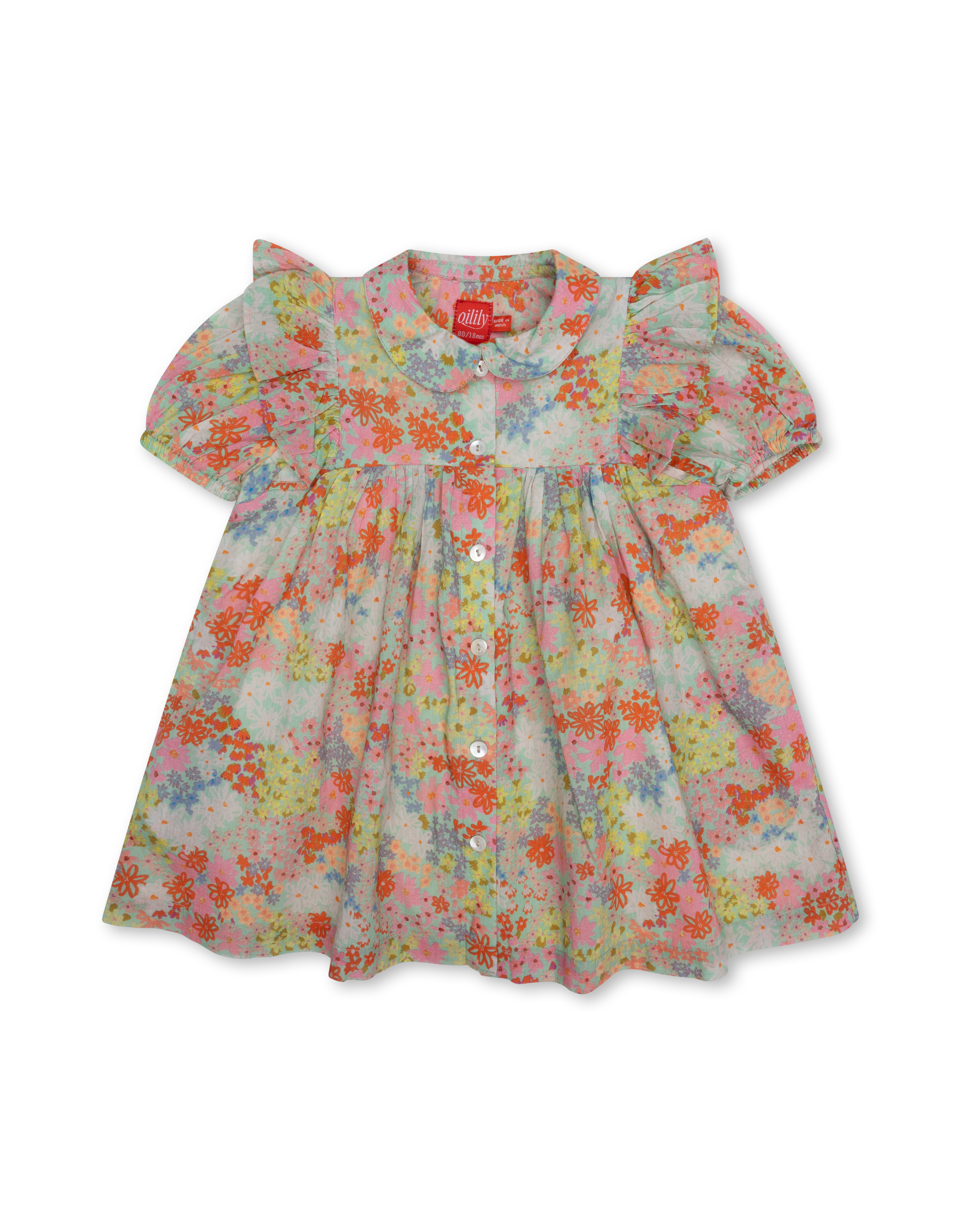 Vintage Floral Print Button Down Dress by Oilily - Elegant & Stylish Women's Dress for Casual Wear, Office, and Special Occasions