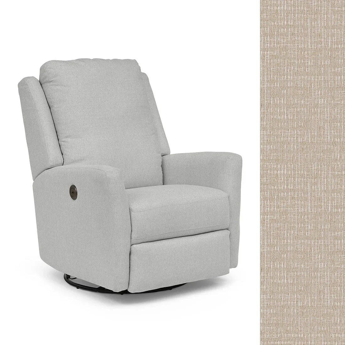 Best Heatherly Power Swivel Glider Recliner Chair - Ergonomic Comfort for Living Room, Nursery & Home Theater - Adjustable Electric Massage Chair with USB Ports