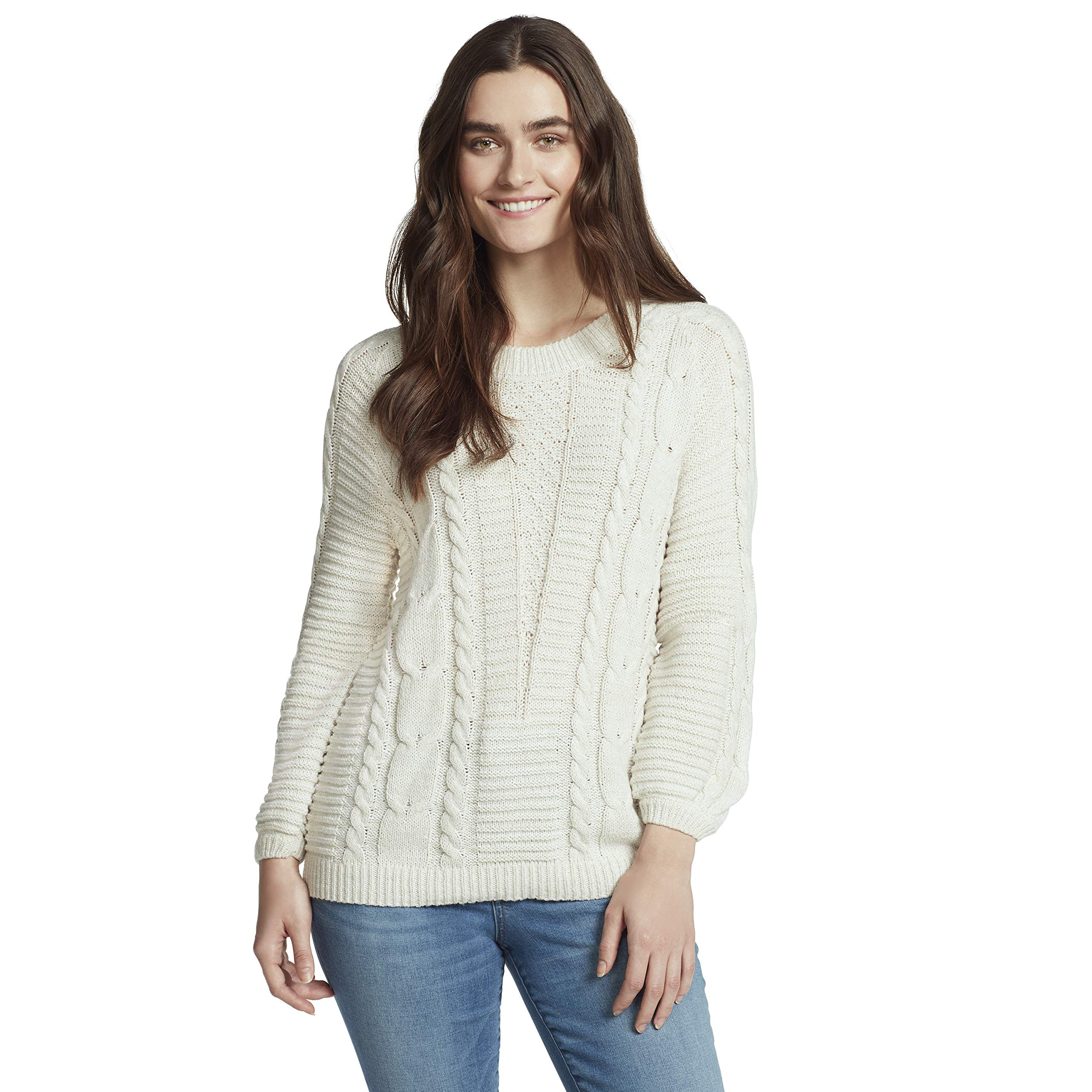 Vintage American Blues Women's Vanessa Cable Knit Pullover Sweater - Cozy Winter Wear for Casual Outings & Holiday Gatherings