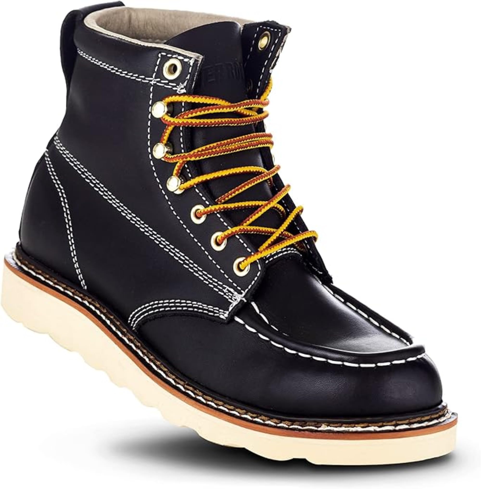 EverBoots Men's Lightweight Work Boots - Leather EverFit Comfort, Anti-Slip & Shock Absorption, Soft Oil Grain, Goodyear Welt Construction - Perfect for Industrial Work, Construction, Roofing & Electrician Jobs