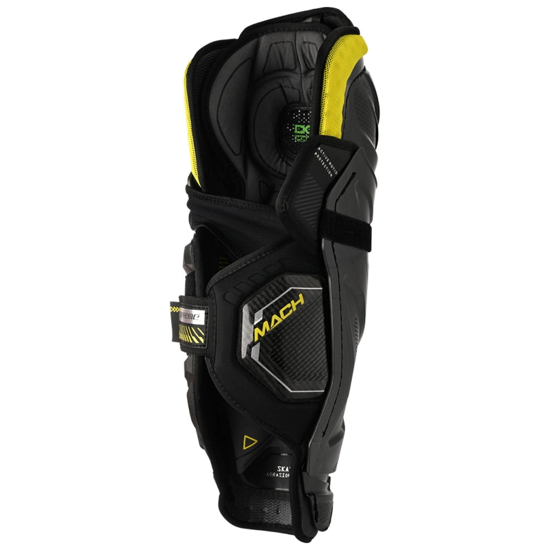 Bauer Supreme Mach Shin Guard - Senior Hockey Protective Gear for Ice Skating & Field Play - Perfect for Hockey Players & Sports Enthusiasts