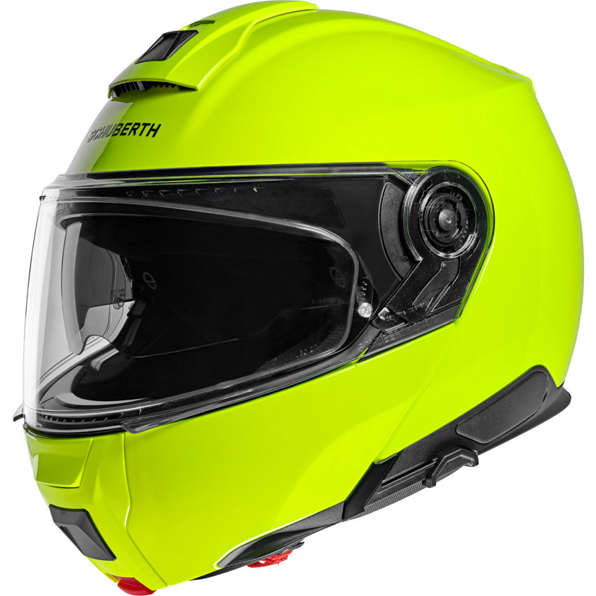 Schuberth C5 Fluo Yellow Motorcycle Helmet – High-Visibility DOT & ECE Certified Full-Face Helmet for Safety & Comfort – Perfect for Urban Commuting & Long-Distance Riding