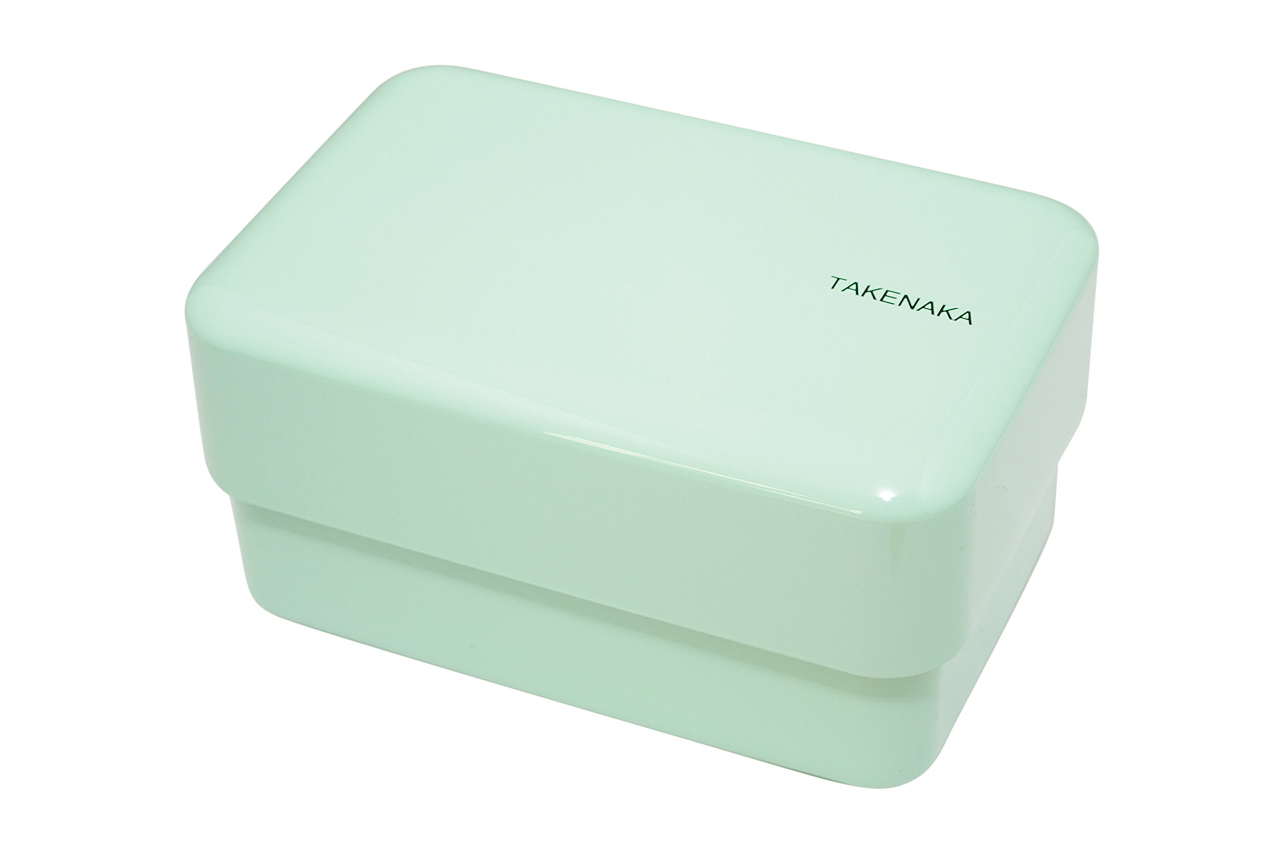 TAKENAKA Eco-Friendly Bento Lunch Box - Made in Japan, BPA-Free & 100% Recycled Plastic, Microwave & Dishwasher Safe - Perfect for Office Meals, School Lunches & Meal Prep (Peppermint with Cream Band)