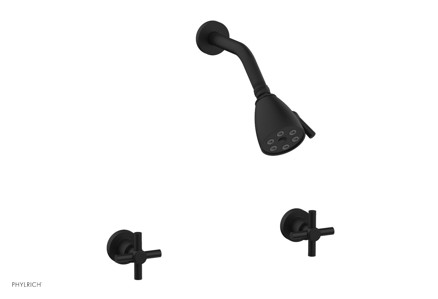Premium Two Handle Shower Faucet Set with Tubular Cross Handles - D3134 Model for Bathroom & Shower Renovation | Durable Brass Construction, Easy Installation, Modern Water Control Design