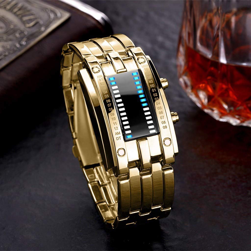 **Stylish White Analog LED Wrist Watch with Date Display - Stainless Steel Bracelet for Men & Women - Perfect Gift for Everyday Wear, Office & Casual Outings**